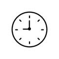 Clock line icon. on time symbol. simple design editable. vector illustration Royalty Free Stock Photo