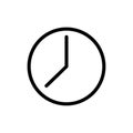 Clock, linear icon. One of a set of linear web icons