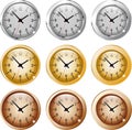 Clock metal brass copper