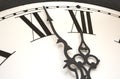 Clock at almost midnight Royalty Free Stock Photo