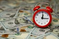 Clock and money Royalty Free Stock Photo