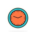 Clock, Office, Time, Wall, Watch Abstract Circle Background Flat color Icon Royalty Free Stock Photo