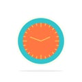 Clock, Office, Time, Wall, Watch Abstract Circle Background Flat color Icon Royalty Free Stock Photo