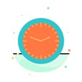 Clock, Office, Time, Wall, Watch Abstract Flat Color Icon Template Royalty Free Stock Photo