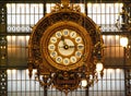 The clock of the old railway station. Musee d`Orsay, Paris, France Royalty Free Stock Photo