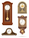 Clock old retro set icon stock vector illustration Royalty Free Stock Photo