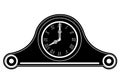 Clock old retro vintage icon stock vector illustration black out Royalty Free Stock Photo