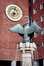 Clock of Oslo City Hall , Norway Royalty Free Stock Photo