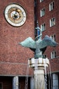 Clock of Oslo City Hall , Norway Royalty Free Stock Photo