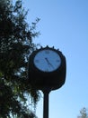 The clock is in the park. Royalty Free Stock Photo