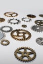 clock parts with cogs and wheels Royalty Free Stock Photo