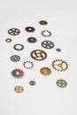 clock parts with cogs and wheels Royalty Free Stock Photo