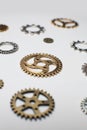 clock parts with cogs and wheels Royalty Free Stock Photo