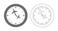 Clock plane arrow icon