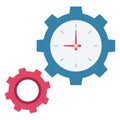 Clock, planning Color Isolated Vector icon which can be easily modified