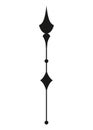 Clock pointer arrow. Black silhouette chronometer element. Clock arm. Watch hands, isolated time pointer. Vector cartoon