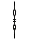 Clock pointer arrow. Black silhouette chronometer element. Clock arm. Watch hands, isolated time pointer. Vector cartoon