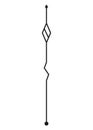 Clock pointer arrow. Black silhouette chronometer element. Clock arm. Watch hands, isolated time pointer. Vector cartoon