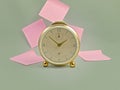Clock and post-its Royalty Free Stock Photo