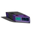 Clock with radio. Vector illustration of a digital alarm clock with radio 6:00 am. Hand drawn alarm clock Royalty Free Stock Photo