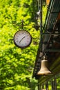 Clock and railway bell. Guam gorge, Krasnodar Russia