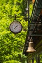 Clock and railway bell. Guam gorge, Krasnodar Russia
