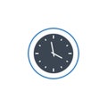 Clock related vector glyph icon.