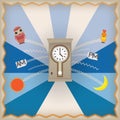 Clock retro icon