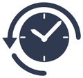 Clock with Rotating Arrow Demonstrating Time Loop or Repetition Royalty Free Stock Photo