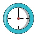 Clock round frame time symbol isolated