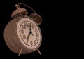 Clock rusty  old  analog isolated - 3d rendering Royalty Free Stock Photo