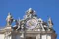 Clock of Saint Peter basilica Royalty Free Stock Photo