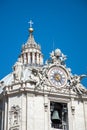 Clock of Saint Peter's basilica,Rome,Italy. Royalty Free Stock Photo