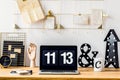 Clock screensaver on laptop Royalty Free Stock Photo