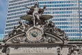 Clock with a sculpture of Mercury Royalty Free Stock Photo