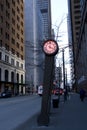 Clock Seattle street Royalty Free Stock Photo