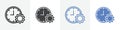 clock with setting icon vector set use for web ui or app Royalty Free Stock Photo