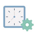 Clock settingsflat vector icon which can easily modify or edit Royalty Free Stock Photo