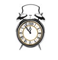 Clock showing five minutes before twelve 2020 Royalty Free Stock Photo