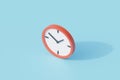Clock single isolated object. 3d render illustration with isometric