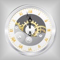 Clock-skeleton. Royalty Free Stock Photo