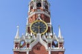 Clock on Spasskaya Tower of Moscow Kremlin