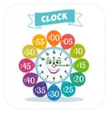 Clock sticker game for children Royalty Free Stock Photo