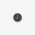 Clock sticker icon in trendy flat style on white background