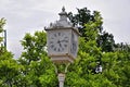 Clock in the street lamp Royalty Free Stock Photo