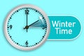 Clock switch to winter time Royalty Free Stock Photo