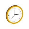 Clock symbol. Flat Isometric Icon or Logo.