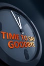 clock with text time to say goodbye Royalty Free Stock Photo