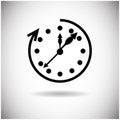 Clock Time Black Web Icon Royalty Free Stock Photo