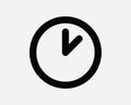 Wall Clock Timer Analogue Pointer Stopwatch Counter Countdown Tick Circle Round Deadline Event Appointment Sign Icon Shape Vector